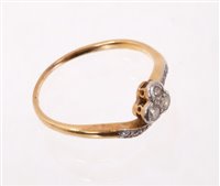 Lot 485 - Edwardian diamond ring with a clover leaf...