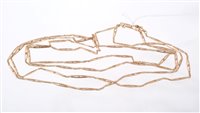 Lot 487 - Early 20th century rose gold guard chain with...