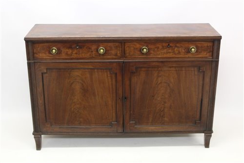 Lot 1248 - Regency rosewood and ebony line inlaid cabinet...