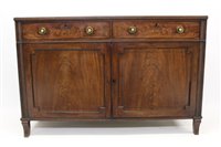 Lot 1248 - Regency rosewood and ebony line inlaid cabinet...