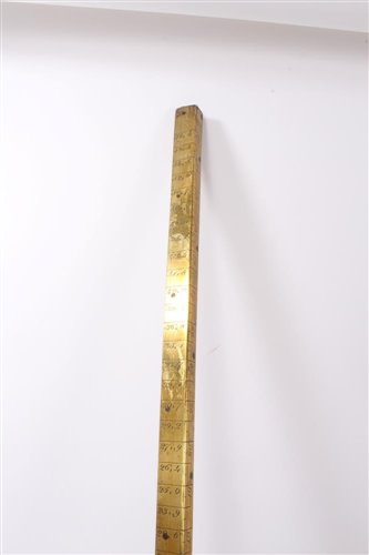 Lot 722 - Unusual 19th century brass bound measuring...