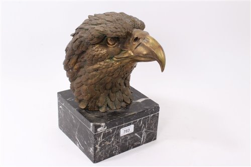 Lot 783 - Impressive gilt bronze sculpture of an eagle...