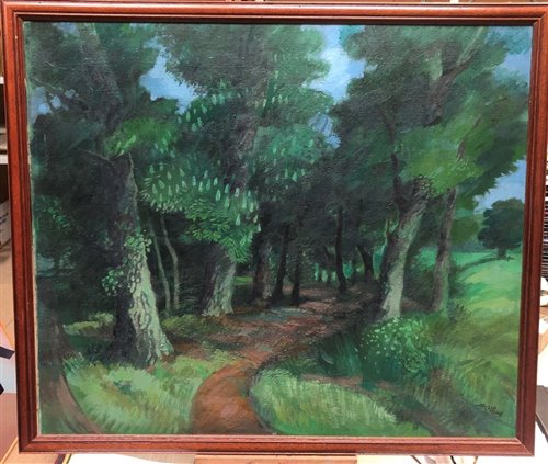 Lot 1088 - Henry Collins (1910-1994) oil on board -...