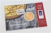 Lot 84 - G.B. gold Sovereign Elizabeth II - 2000. FDC...