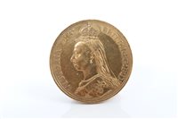 Lot 92 - G.B. gold Two Pounds Victoria J.H. - 1887. VF...