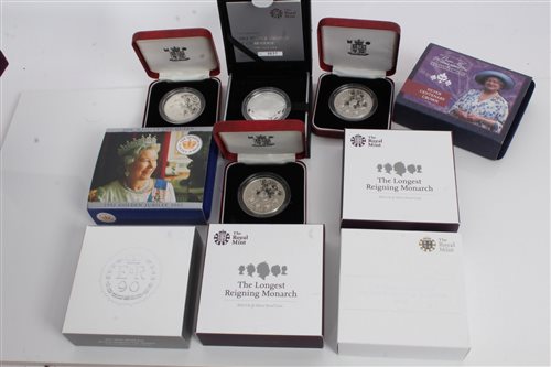 Lot 101 - G.B. The Royal Mint mixed Silver Proof £5...