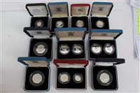 Lot 102 - G.B. The Royal Mint mixed Silver Proof coins -...