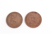 Lot 115 - G.B. Victoria copper Pennies 1841OT (N.B. no...