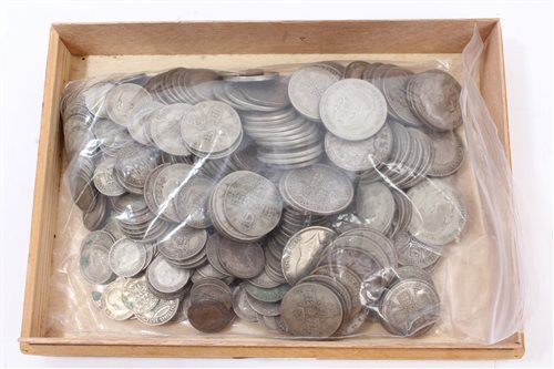 Lot 139 - G.B. pre-1947 mixed silver coins (estimated...