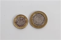 Lot 151 - G.B. modern mis-struck coins - Elizabeth II -...