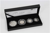 Lot 156 - G.B. The Royal Mint Britannia Four-Coin Silver...