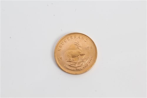 Lot 174 - South Africa gold Krugerrand 1974. UNC (1oz...
