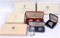 Lot 191 - World - mixed coin sets and silver medallions -...