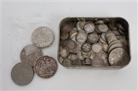 Lot 192 - G.B. mixed coinage - to include silver Crowns...