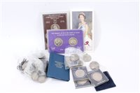 Lot 196 - G.B. mixed coinage - to include silver Crowns...
