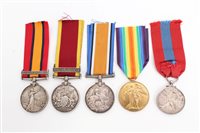 Lot 500 - Interesting Victorian and later medal group -...