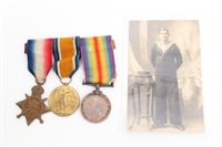 Lot 518 - First World War 1914 - 1915 Star trio -...