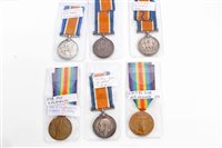 Lot 527 - Four First World War, War medals, named to...