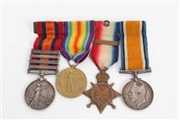 Lot 529 - Boer War / First World War medal group -...