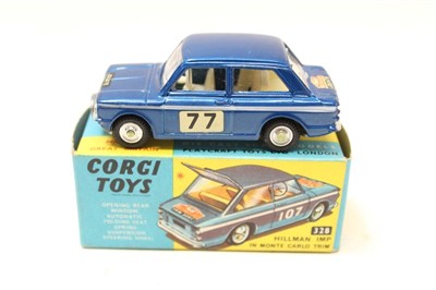 Lot 2710 - Corgi 1967 Monte Carlo Sunbeam Imp Winner Production Cars up to 1000cc no. 340, with applied label, in original box (no. 328), plus original leaflet