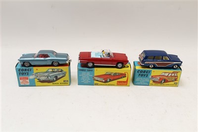 Lot 2715 - Corgi Ford Consul Cortina no. 491, Buick Riviera no. 245, Chrysler Imperial no. 246, all boxed (3)