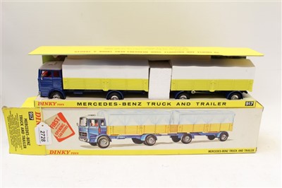 Lot 2728 - Dinky Mercedes-Benz Truck and Trailer no. 917, boxed