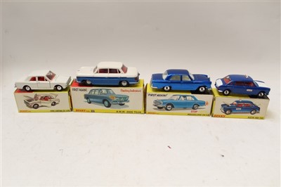 Lot 2738 - Dinky Mercedes-Benz 250 SE no. 160, BMW 2000 Tilux no. 157, Austin 1800 Taxi no. 282, Ford Cortina De Lux no. 159, all boxed (4)