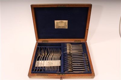 Lot 433 - Canteen of cutlery, cased Lambert