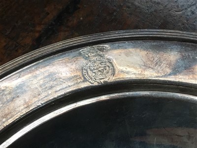 Lot 129 - Royal silver muffin dish and cover