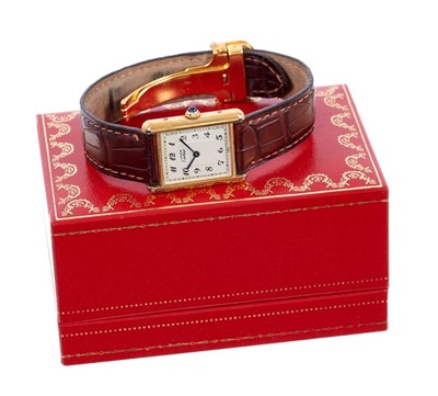 Lot 739 - Ladies' Cartier Les Must de Cartier wristwatch with quartz movement