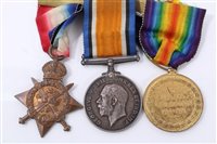 Lot 500 - First World War 1914 ‘Mons Star Trio