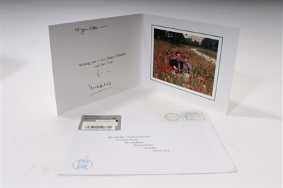 Lot 48 - HRH The Prince of Wales – three signed Christmas cards – 1994, 1996 and 1997