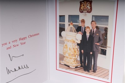 Lot 48 - HRH The Prince of Wales – three signed Christmas cards – 1994, 1996 and 1997
