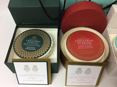 Lot 105 - H.M.Queen Elizabeth II Christmas presents - four Fortnum and Mason  Christmas Puddings