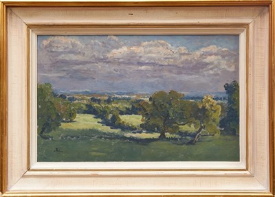 Lot 1392 - Lord Paul Ayshford Methuen (1886-1974) oil on board - Moncton Farleigh and the Avon Valley