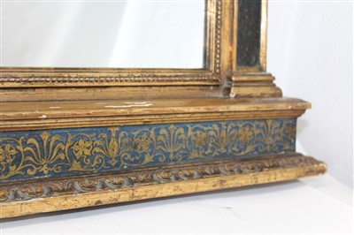 Lot 1616 - 19th century Continental Polychrome painted  gilt gesso wall mirror