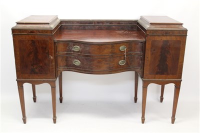 Lot 1636 - Chippendale revival mahogany serpentine sideboard