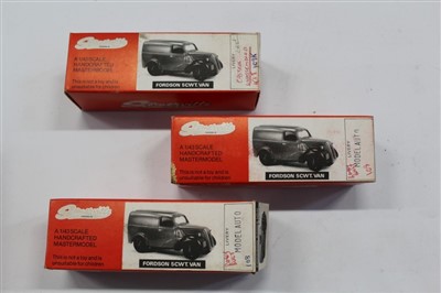 Lot 2756 - Somerville Fordson 5cwt van Model Auto (x 2), plus one other unconstructed – all boxed