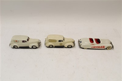 Lot 2793 - Diecast Brooklin Models 1941 Chrysler Newport Indy pace car, 1940 Ford Sedan Delivery Nut Meg, Ambulance, 1940 Ford Sedan Bureau of Fire Ambulance – all boxed (3)