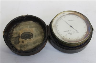 Lot 3565 - Large 19th century Pocket barometer by J.H.Stewart