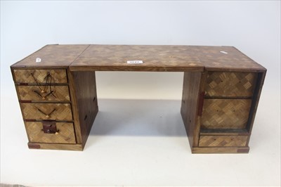 Lot 3541 - Japanese Parquetry Partners Miniature Desk