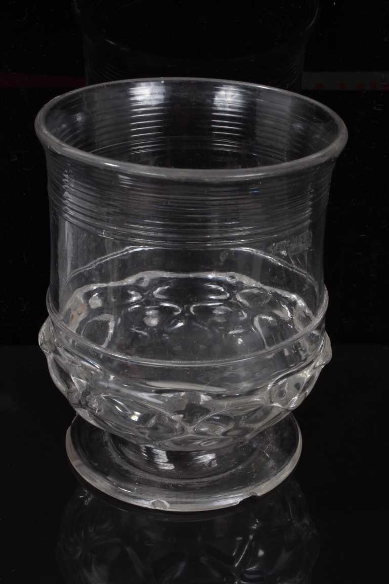 Lot 301 - Georgian Glass Vase with silver coin