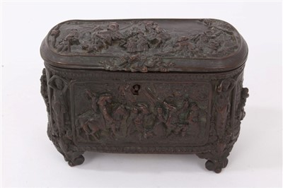 Lot 895 - 19th century Continental bronze casket