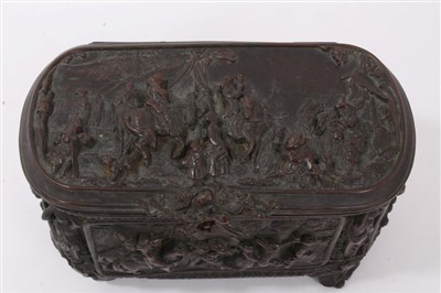 Lot 895 - 19th century Continental bronze casket