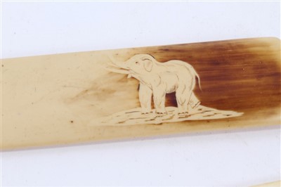 Lot 896 - Chinese carved ivory paper knife