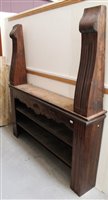 Lot 1408 - 19th century carved fruitwood enclosed plate rack