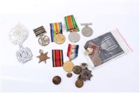 Lot 506 - Queen’s South Africa Medal, First World War Victory Medal and other medals and badges