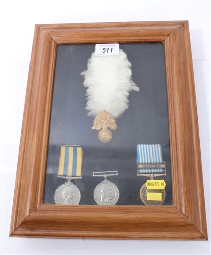 Lot 511 - Korean War Medal Pair Mounted In Glazed Case