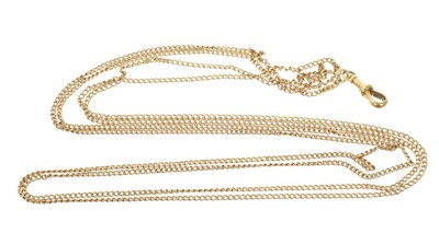 Lot 698 - Victorian yellow metal guard chain