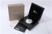 Lot 11 - G.B. The Royal Mint 60th Anniv. of The Queen’s Coronation Silver Proof Five-Ounce £10 coin 2013 – in case of issue with Certificate of Authenticity (1 coin)